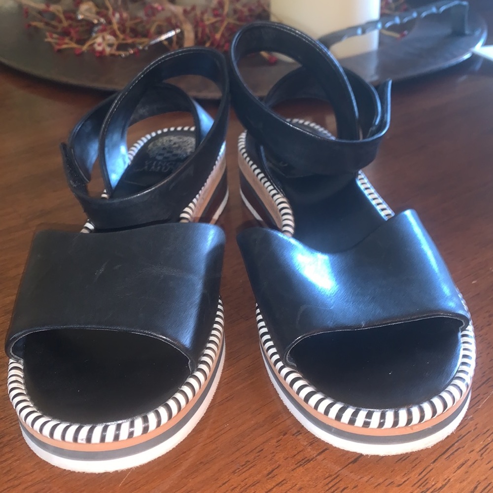 VINCE CAMUTO WRAP AROUND LEATHER SANDALS WOMENS SIZE 8.5 - Picture 4 of 8